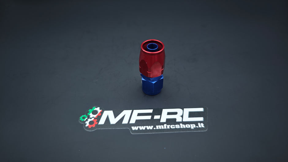 Raccordo dritto AN6 per tubazione in treccia
