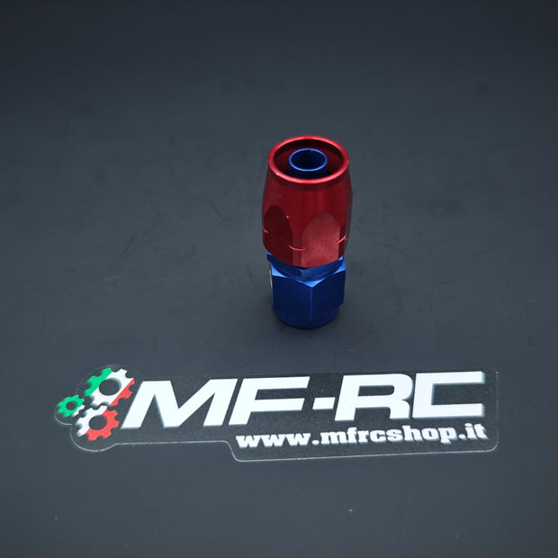 Raccordo dritto AN6 per tubazione in treccia