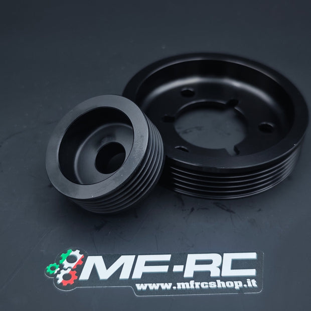 Coppia di pulegge servizi in alluminio per Peugeot 106 / Saxo