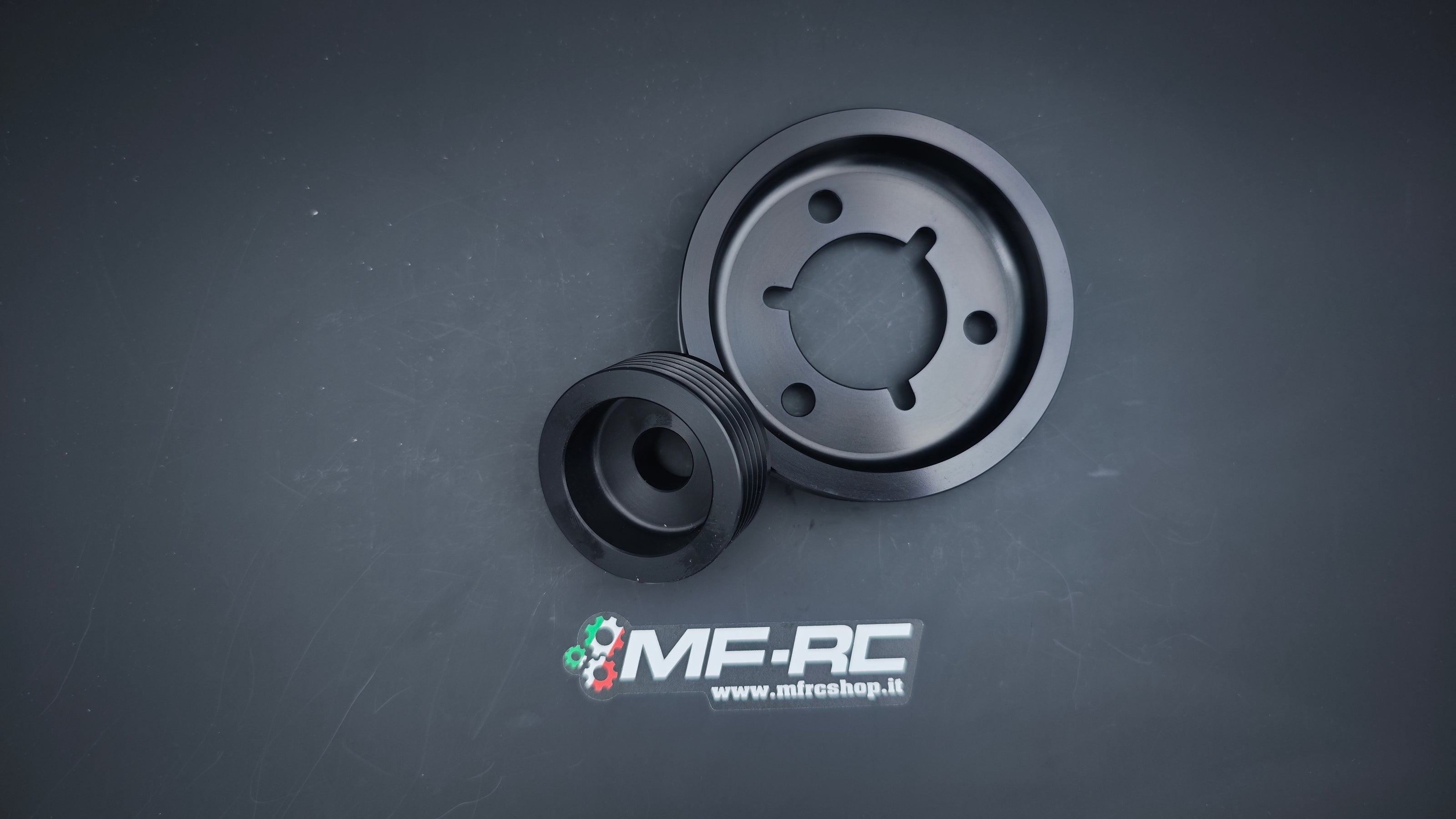 Coppia di pulegge servizi in alluminio per Peugeot 106 / Saxo