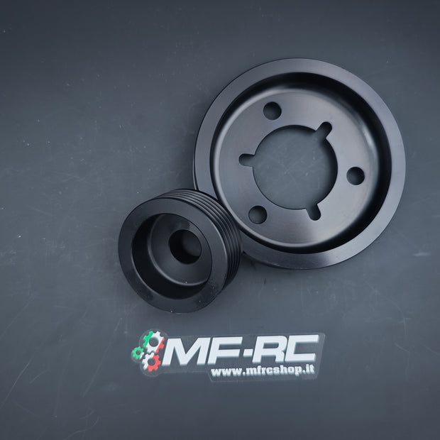 Coppia di pulegge servizi in alluminio per Peugeot 106 / Saxo