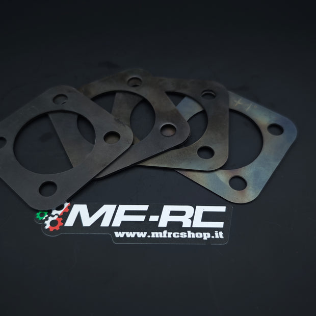 Piastre di regolazione camber / convergenza per ponte posteriore Clio Gr.A, Clio 2 Rs, Citroen C2 R2 e Peugeot 106 con appositi mozzetti